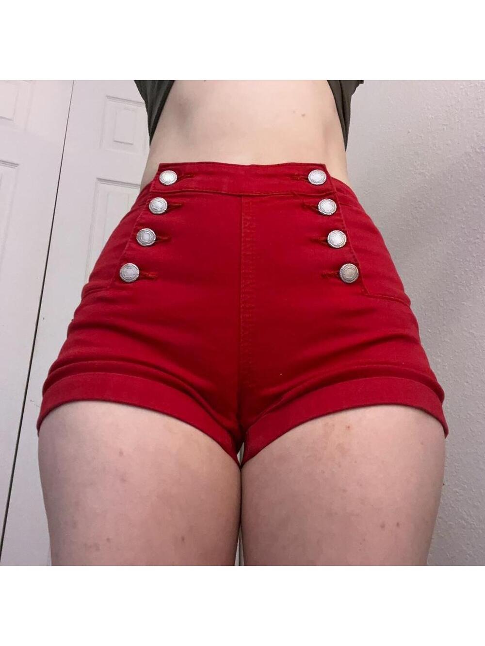mini denim sailor shorts